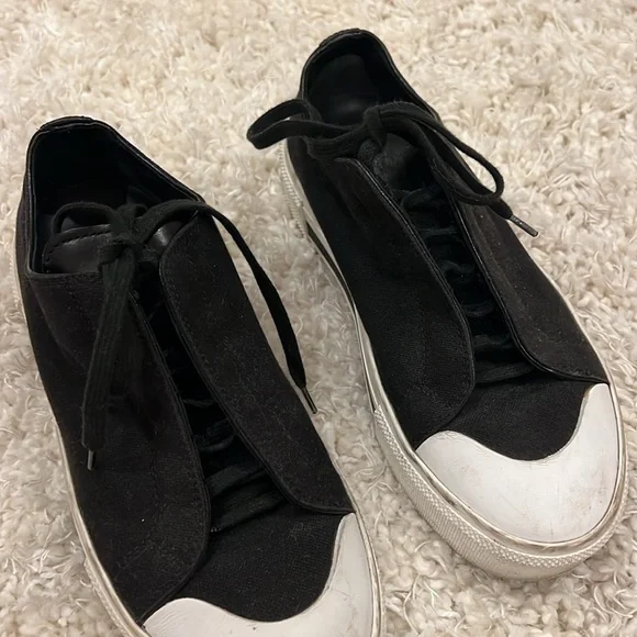 ALEXANDER MCQUEEN Canvas Sneakers leather tongue size 38 (women’s 8) - Picture 2 of 10